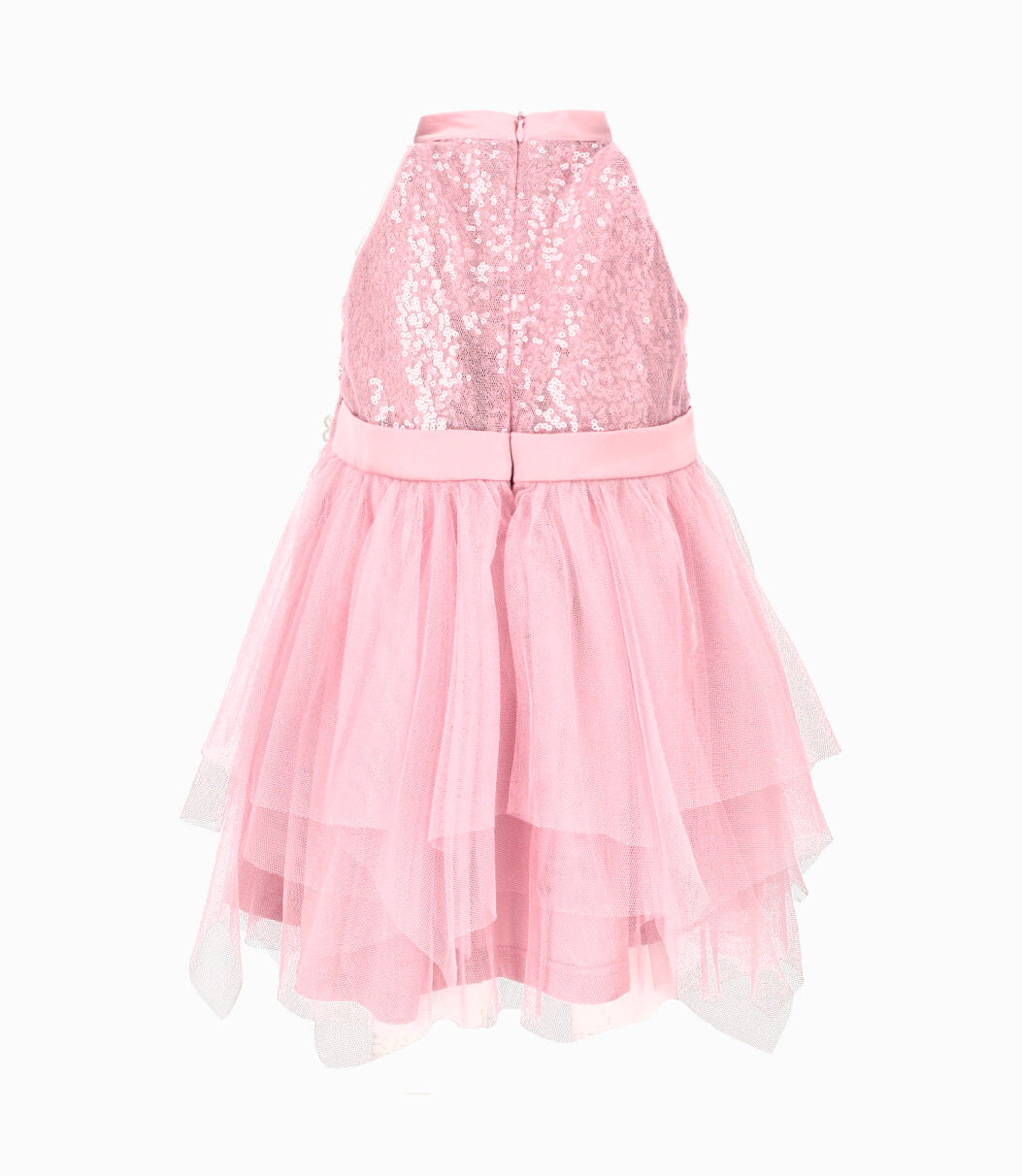 Vestido bebé niña con perlas 3 meses / Palo Rosa