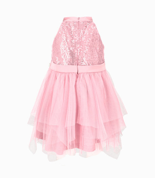 Vestido bebé niña con perlas 3 meses / Palo Rosa