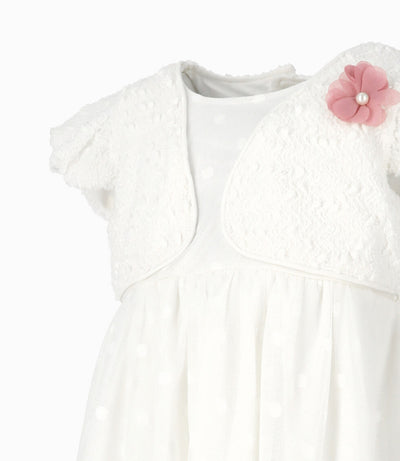 Vestido bebé niña con bolero 3 meses / Rojo