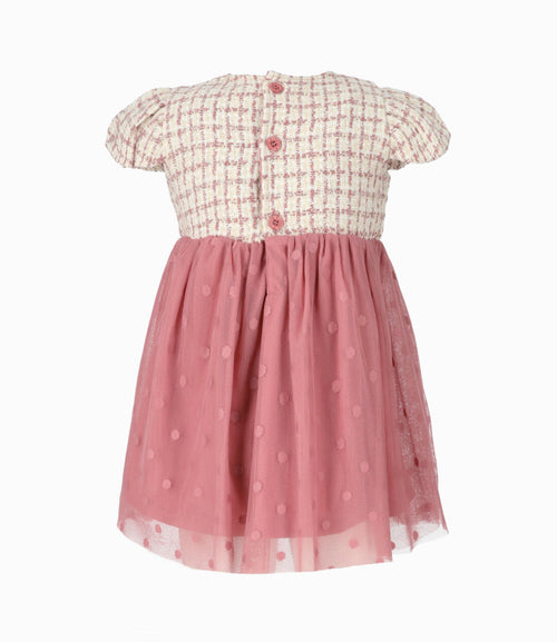 Vestido bebé niña con bolero 3 meses / Palo Rosa