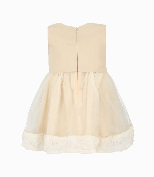 Vestido bebé niña con tul 3 meses / Blanco