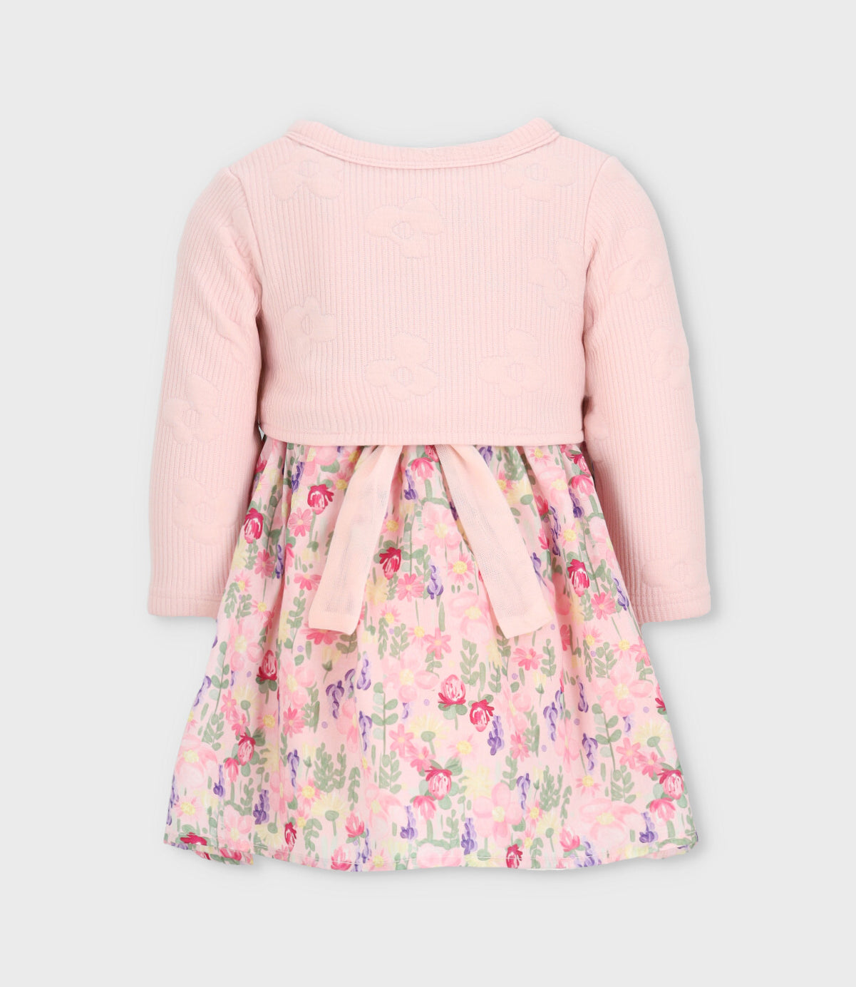 Vestido bebé floreado con bolero 3 meses / Rosado