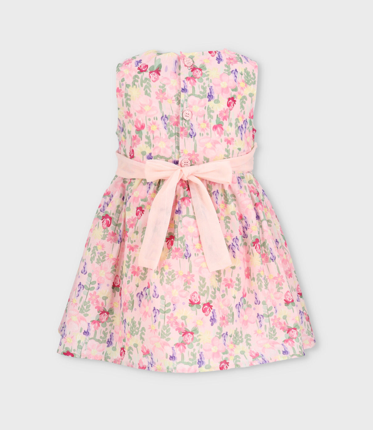 Vestido bebé floreado con bolero 3 meses / Rosado