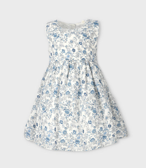 Vestido bebé floreado 3 meses / Azul Marino