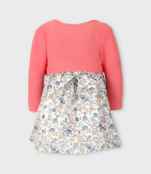 Vestido bebé floreado 3 meses / Coral