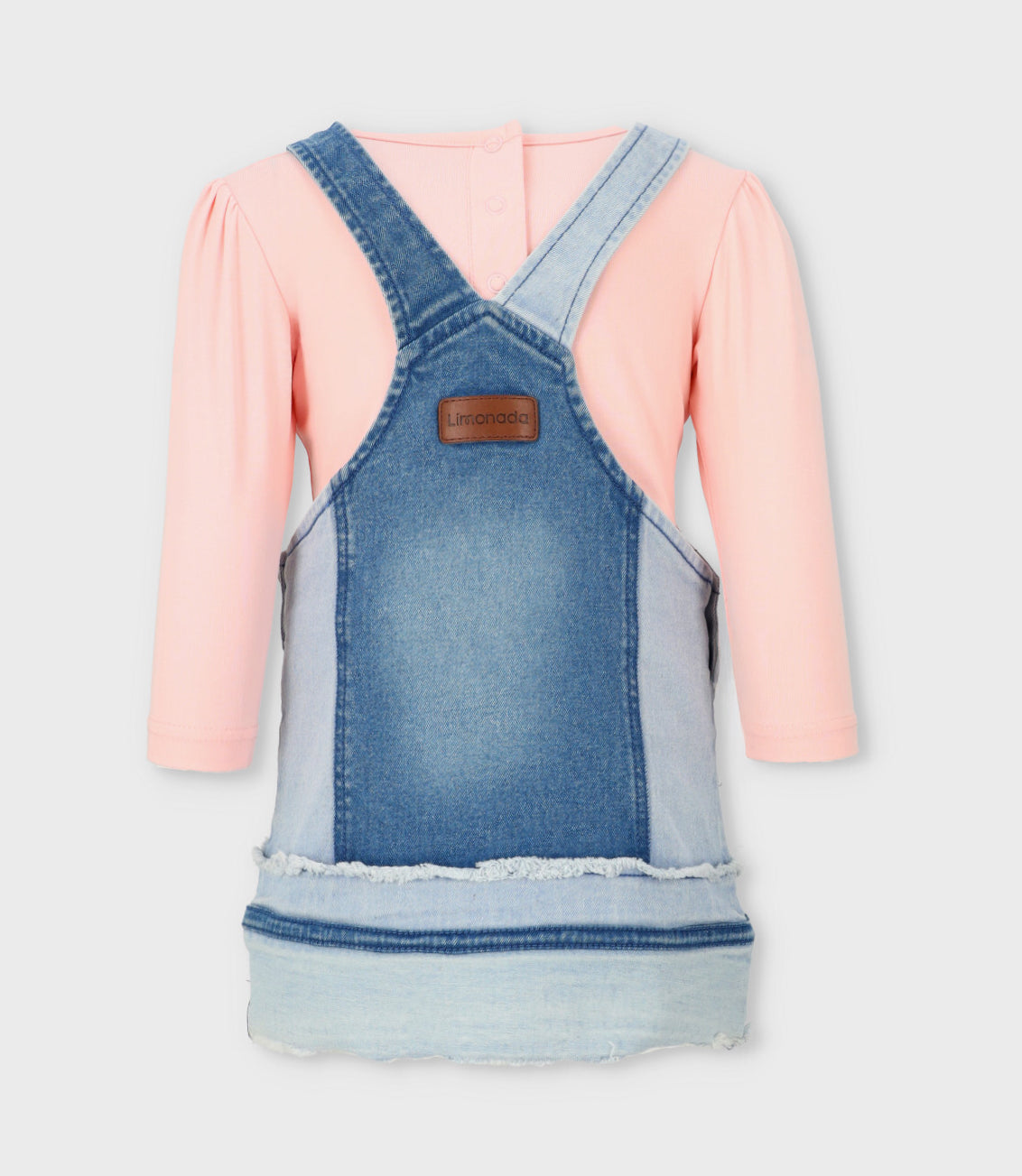 Vestido bebé aplicación de flores 3 meses / Celeste