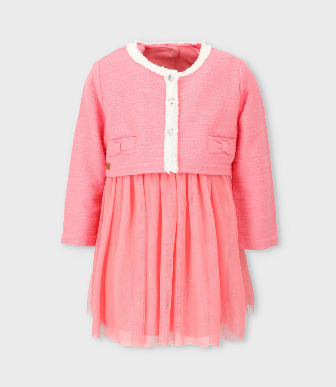 Vestido bebé con bolero 3 meses / Coral