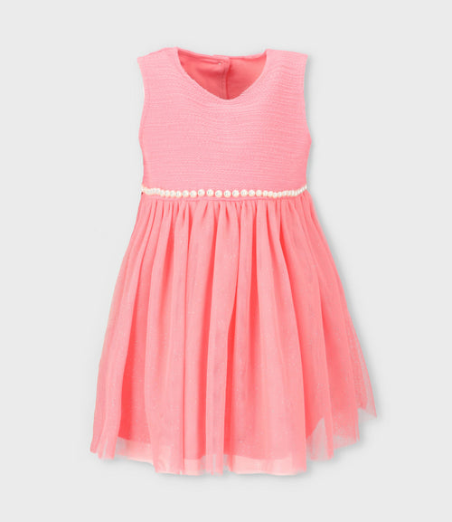 Vestido bebé con bolero 3 meses / Coral