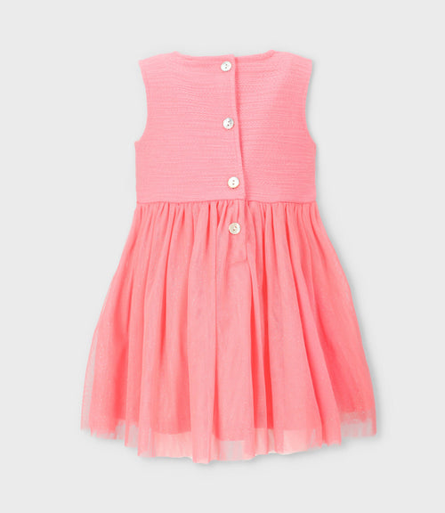 Vestido bebé con bolero 3 meses / Coral