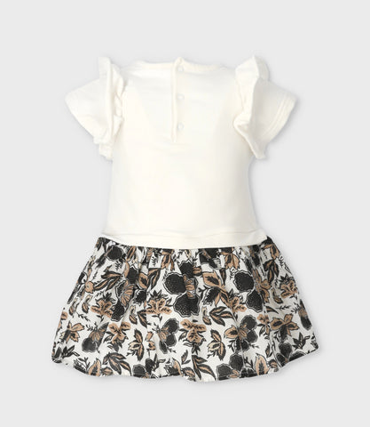 Vestido bebé con flores y estampado