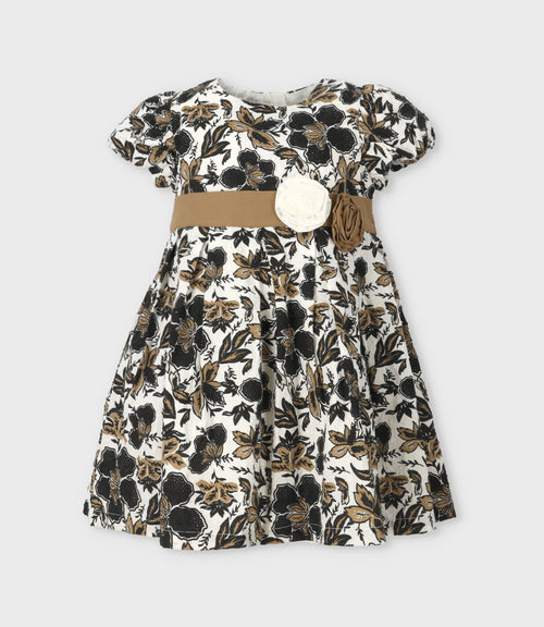 Vestido bebé floreado 3 meses / Negro