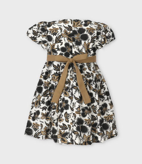 Vestido bebé floreado 3 meses / Negro