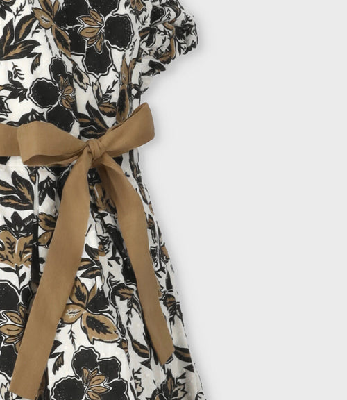 Vestido bebé floreado 3 meses / Negro