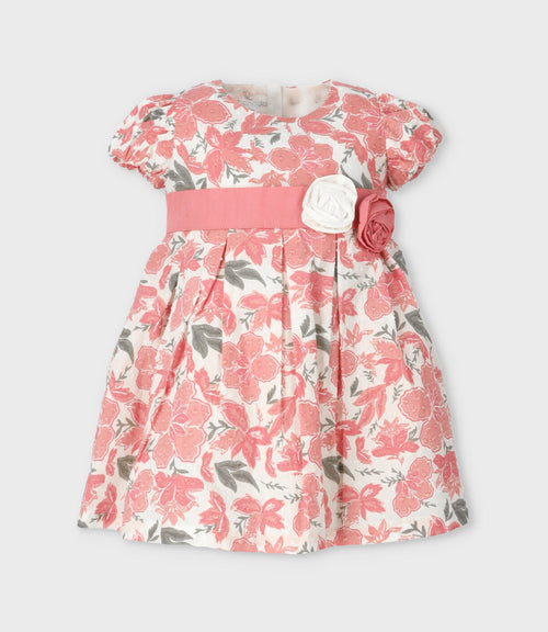 Vestido bebé floreado 3 meses / Coral