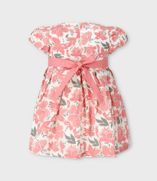 Vestido bebé floreado 3 meses / Coral