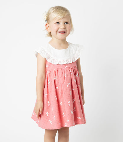 Vestido bebé con vuelos y flores