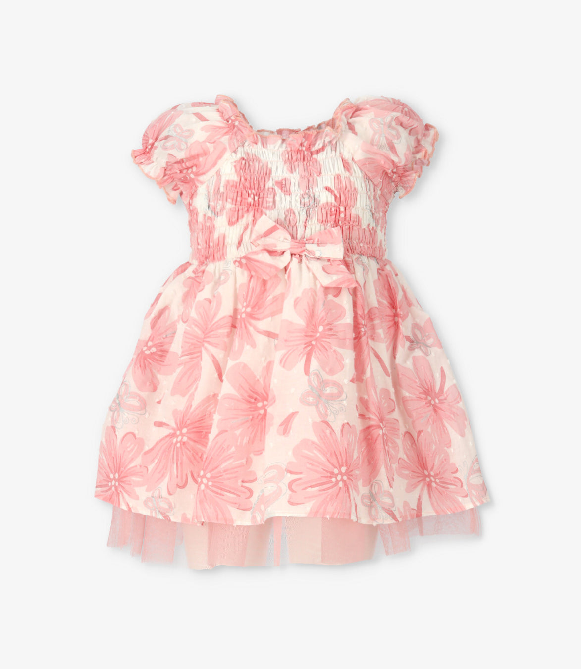 Vestido bebé floreado 3 meses / Rosado
