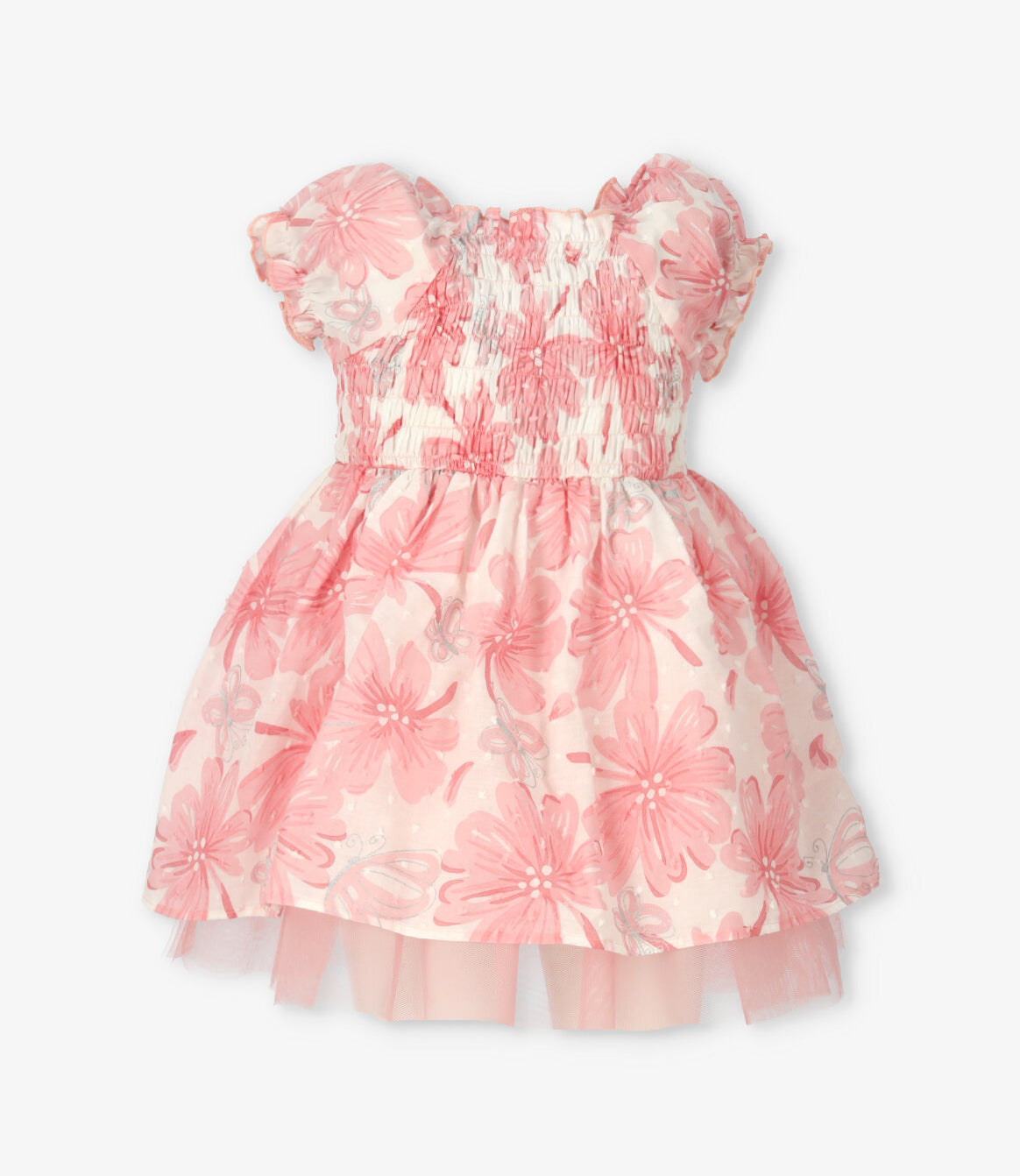 Vestido bebé floreado 3 meses / Rosado