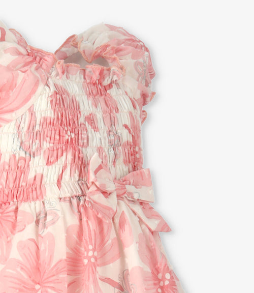 Vestido bebé floreado 3 meses / Rosado