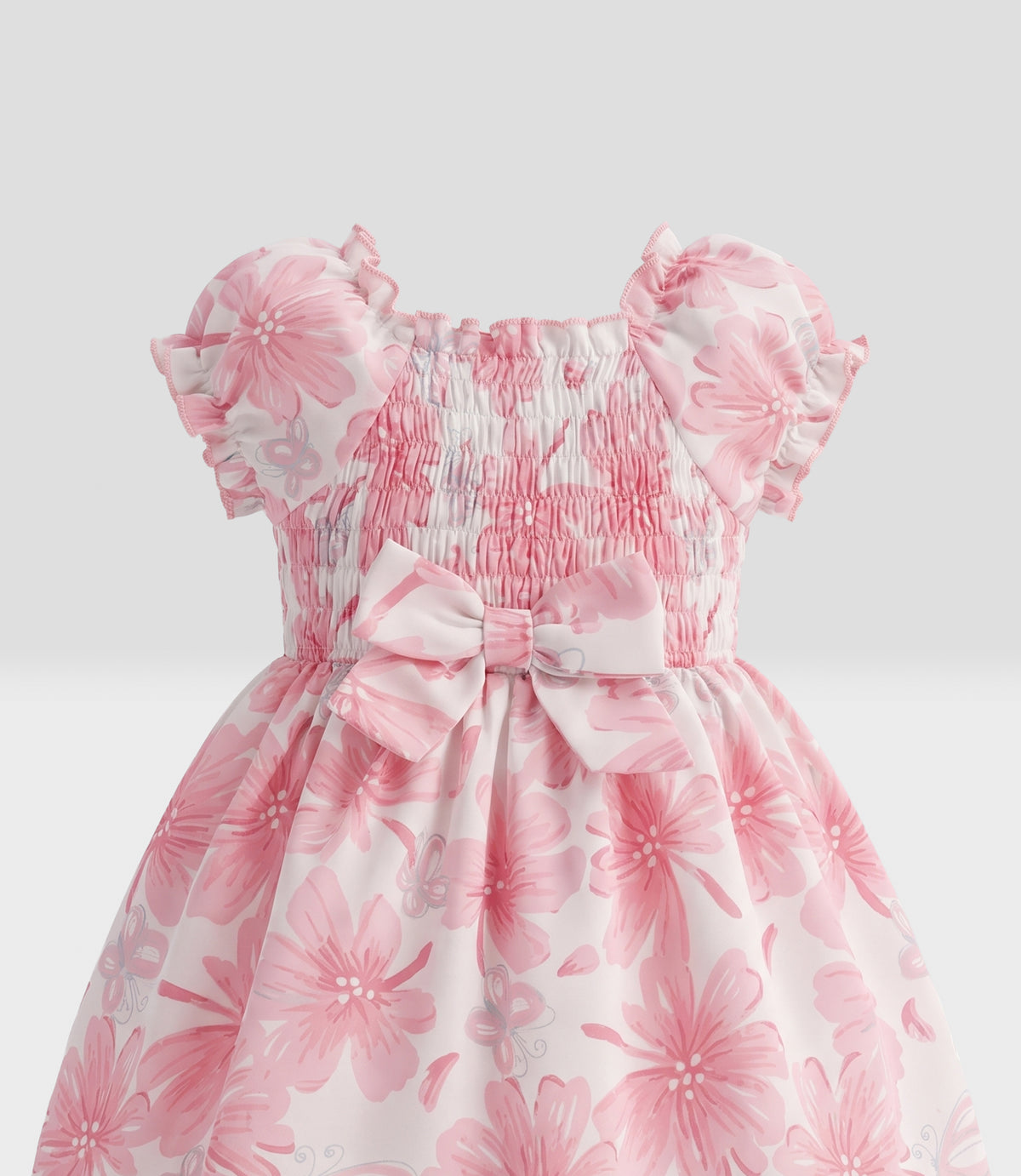 Vestido bebé floreado 3 meses / Rosado