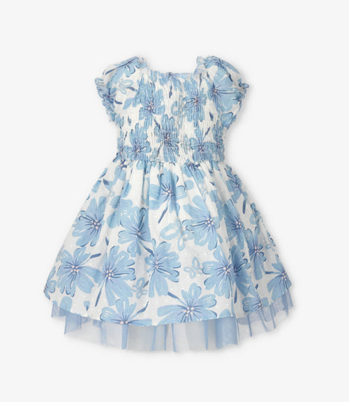 Vestido bebé floreado 3 meses / Celeste