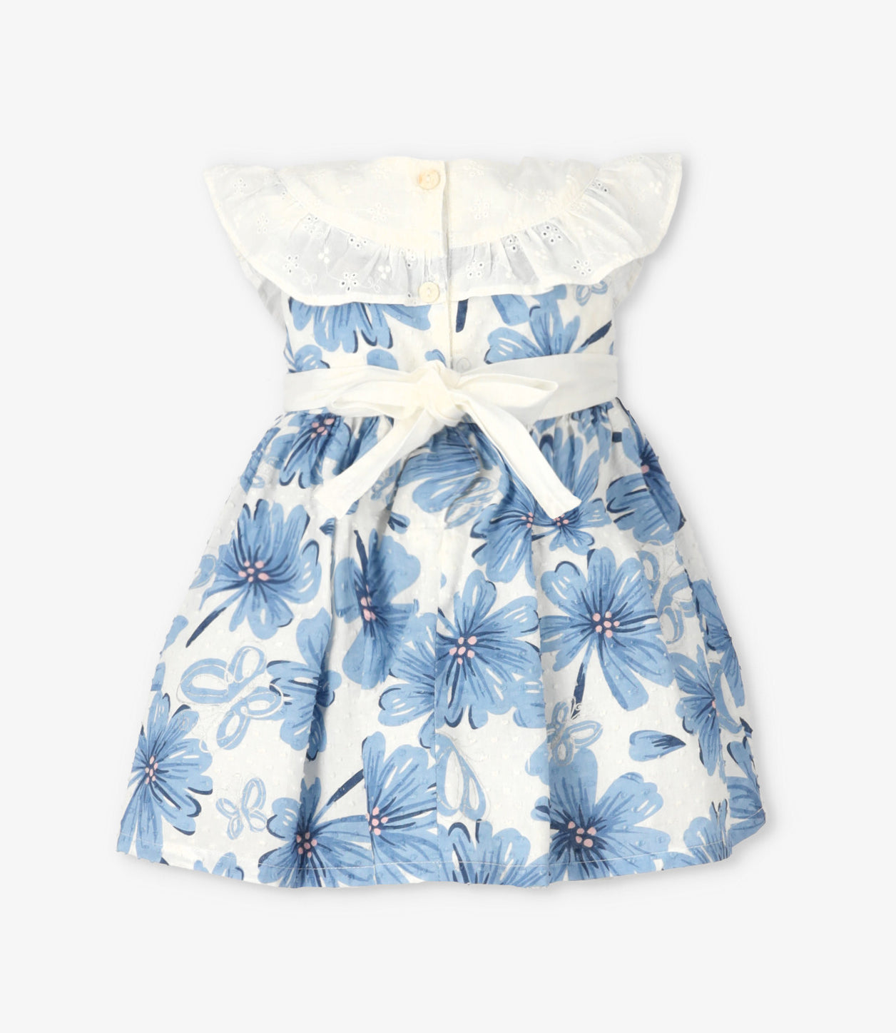 Vestido bebé floreado 3 meses / Celeste