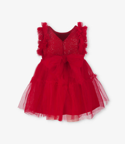 Vestido bebé con vuelos 3 meses / Rojo