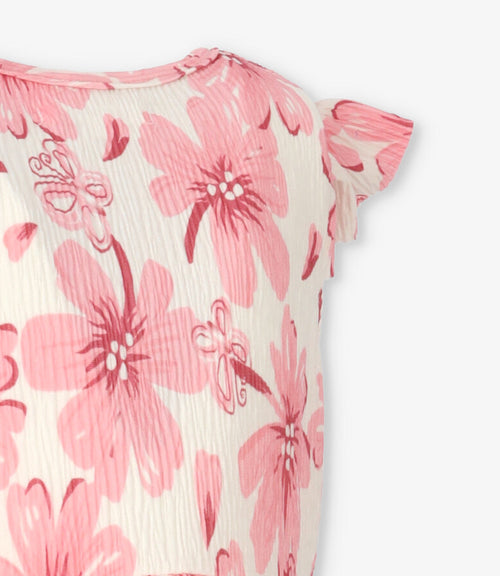 Vestido bebé floreado 3 meses / Rosado