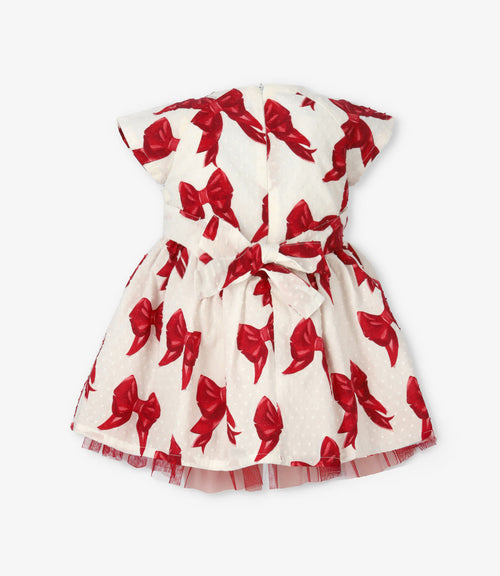 Vestido bebé con lazos 3 meses / Rojo