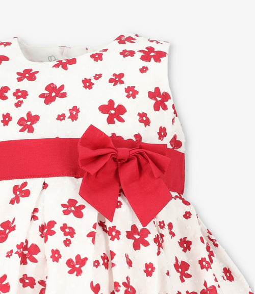 Vestido bebé floreado 3 meses / Rojo
