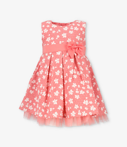 Vestido bebé floreado 3 meses / Coral