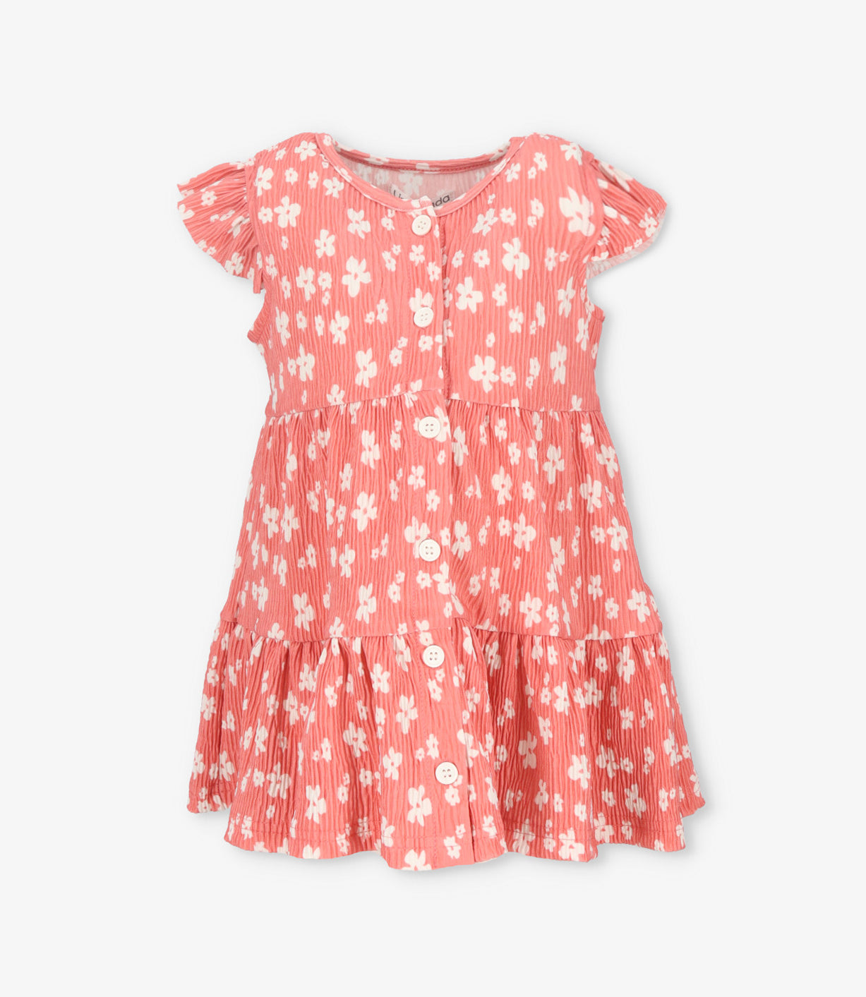 Vestido bebé floreado 3 meses / Coral