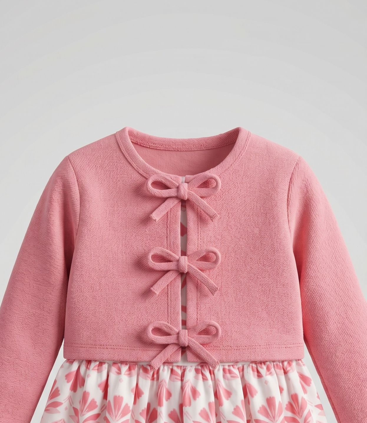 Vestido bebé boho con bolero 3 meses / Coral
