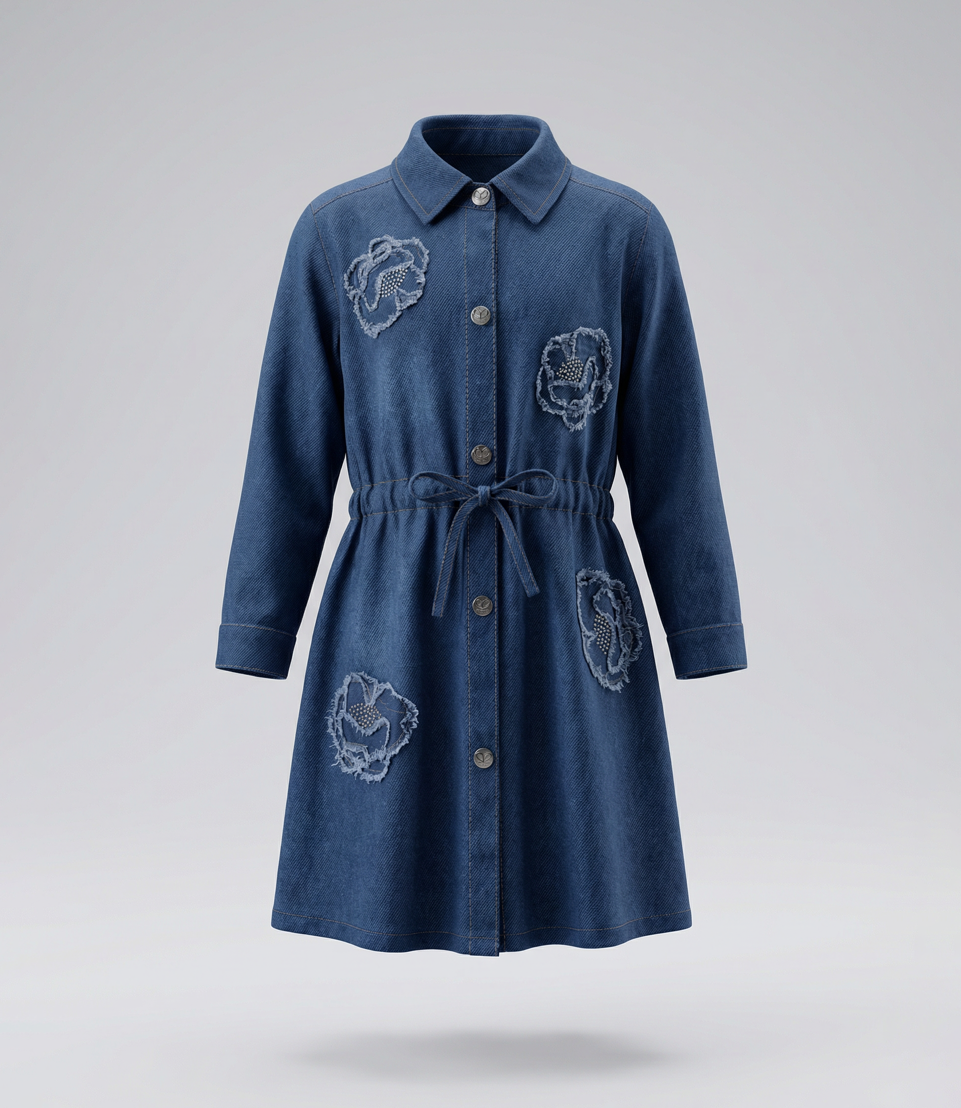 Vestido bebé de denim 3 meses / Azul Marino