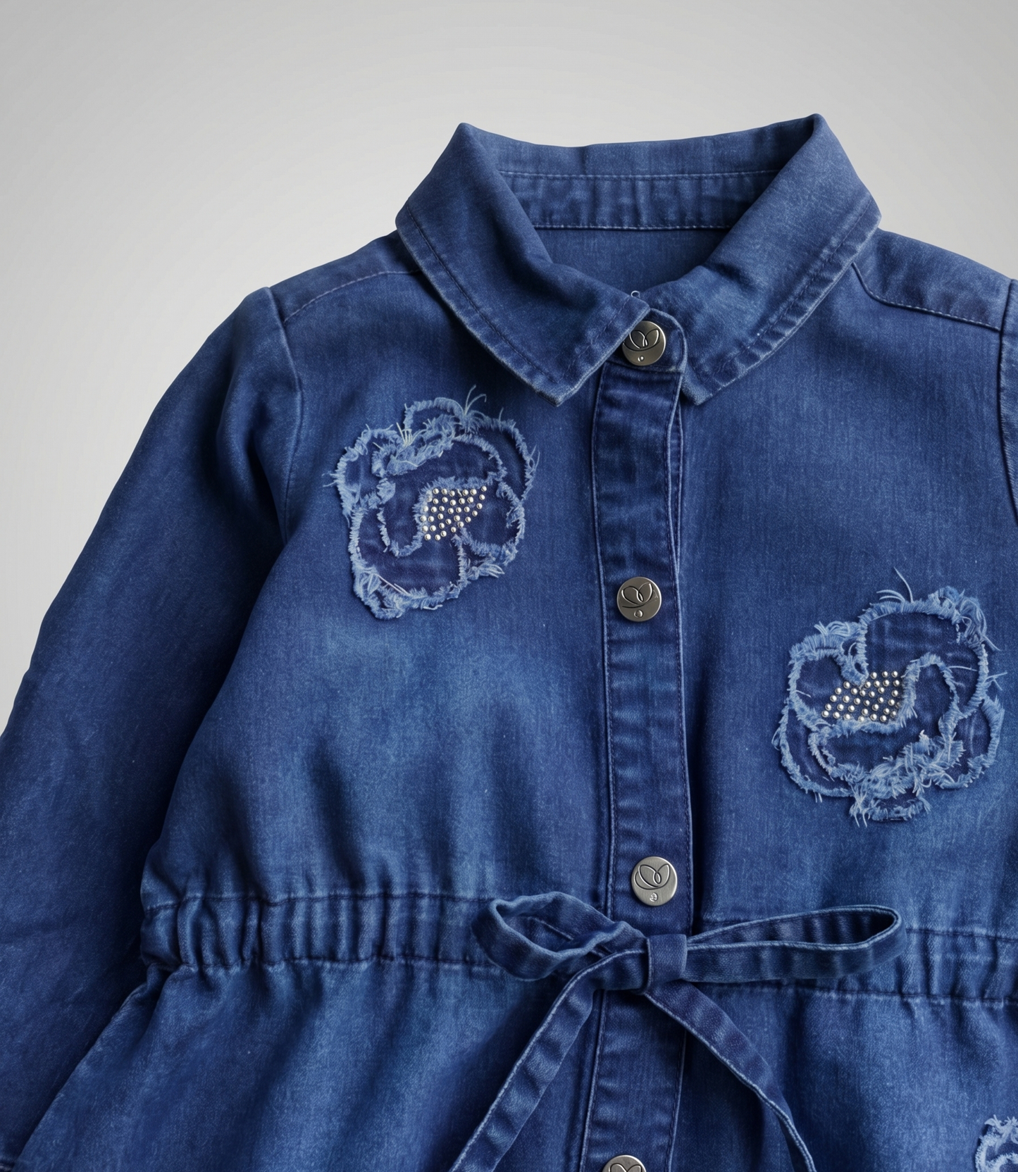 Vestido bebé de denim 3 meses / Azul Marino