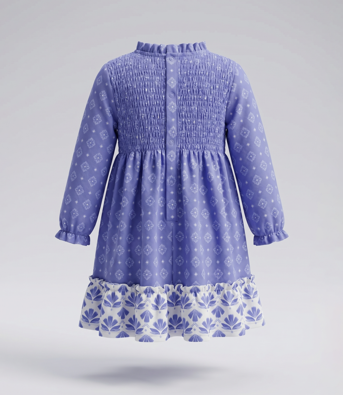 Vestido bebé boho 3 meses / Azul