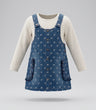 Vestido bebé jardinera de denim con polera