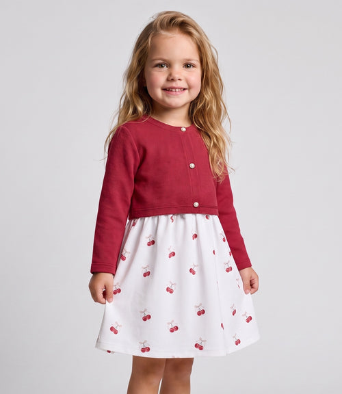 Vestido bebé con bolero 3 meses / Frambuesa