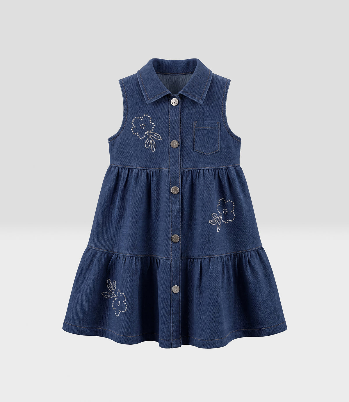 Vestido bebé de denim 3 meses / Azul