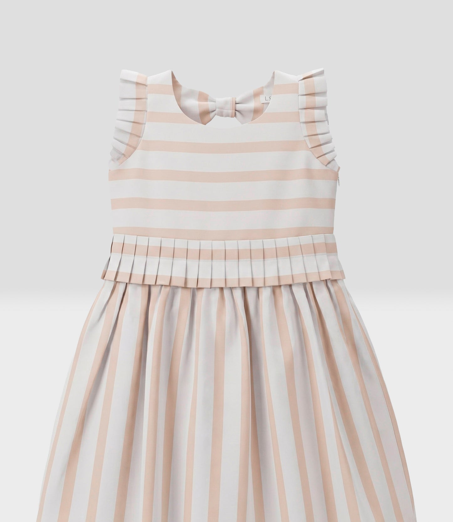 Vestido bebé rayado 3 meses / Beige