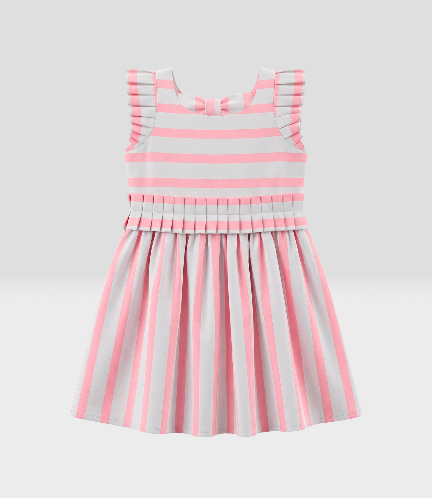 Vestido bebé rayado 3 meses / Coral