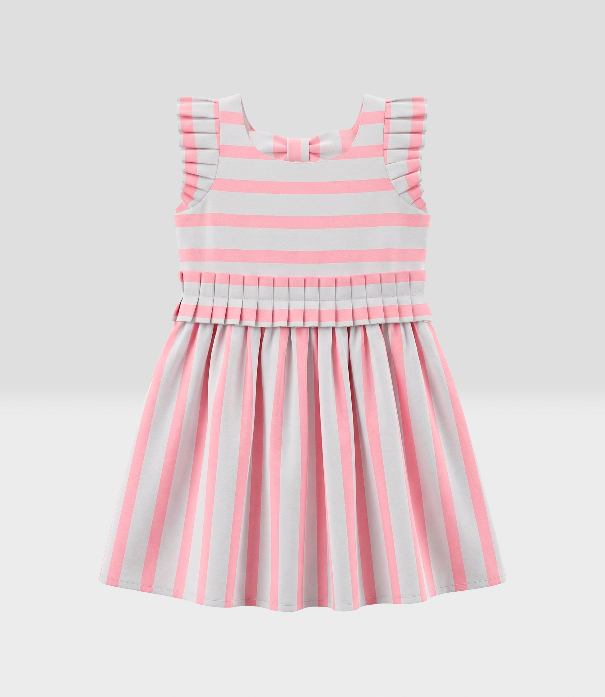 Vestido bebé rayado 3 meses / Coral