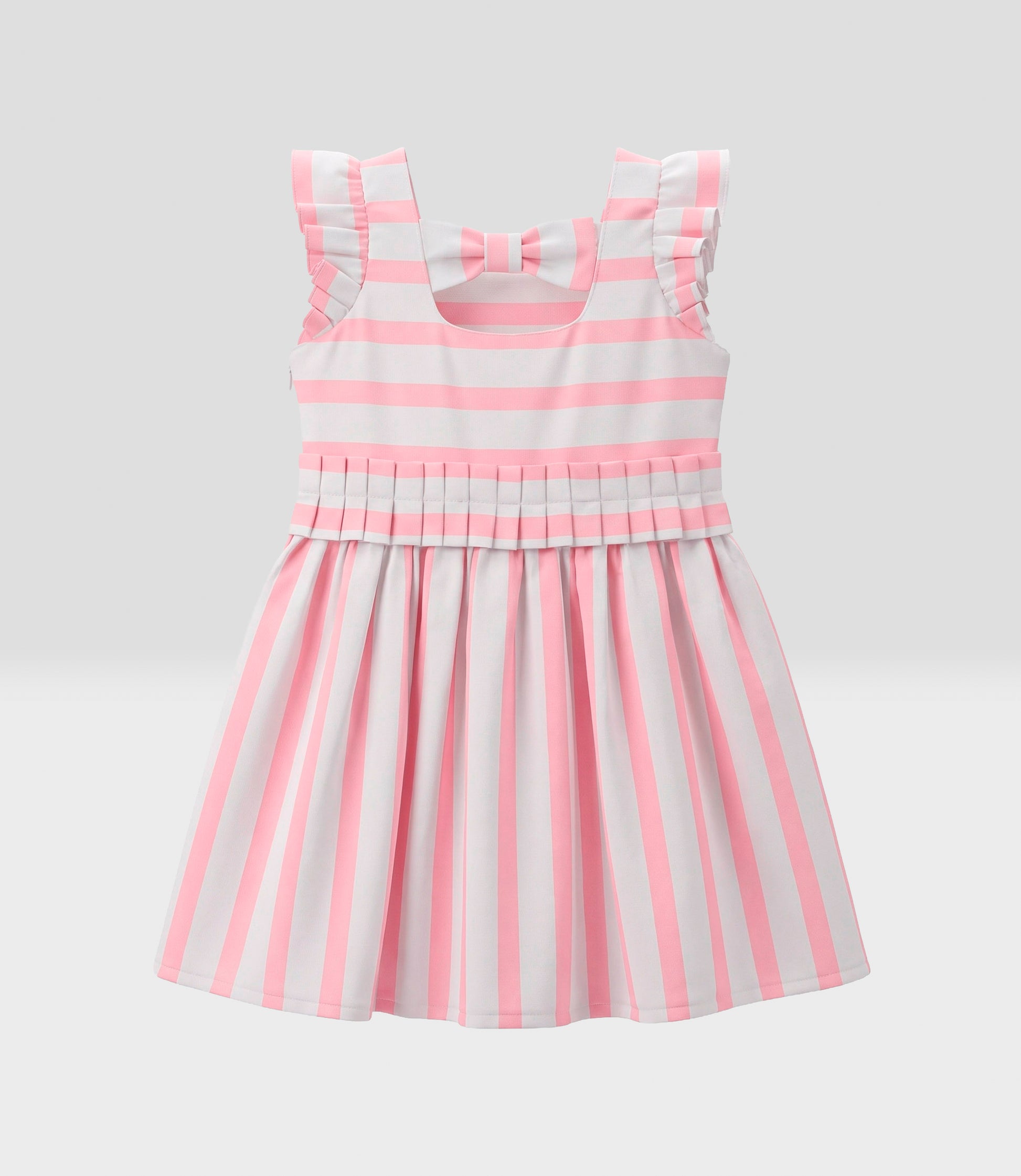 Vestido bebé rayado 3 meses / Coral