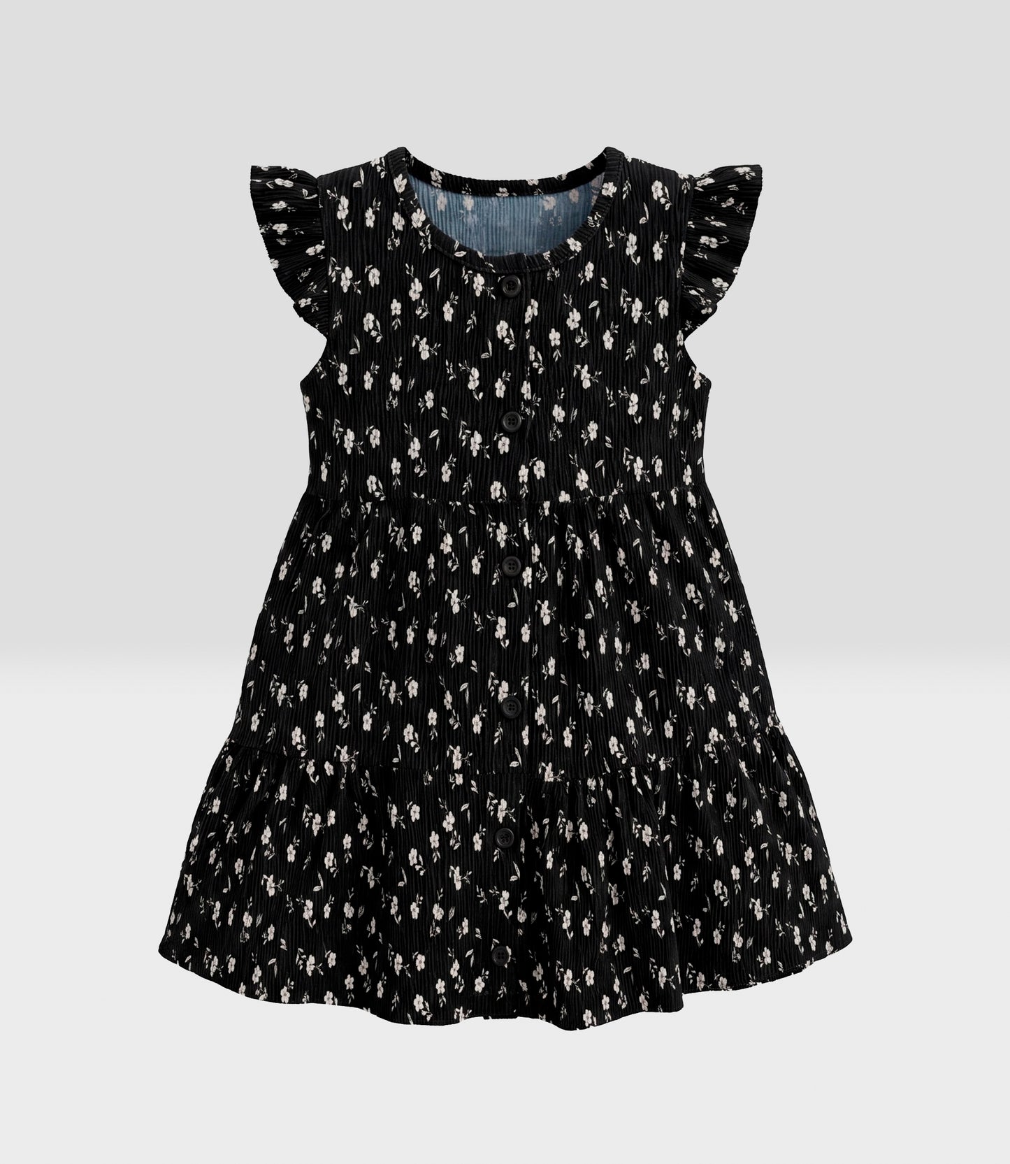 Vestido bebé floreado 3 meses / Negro