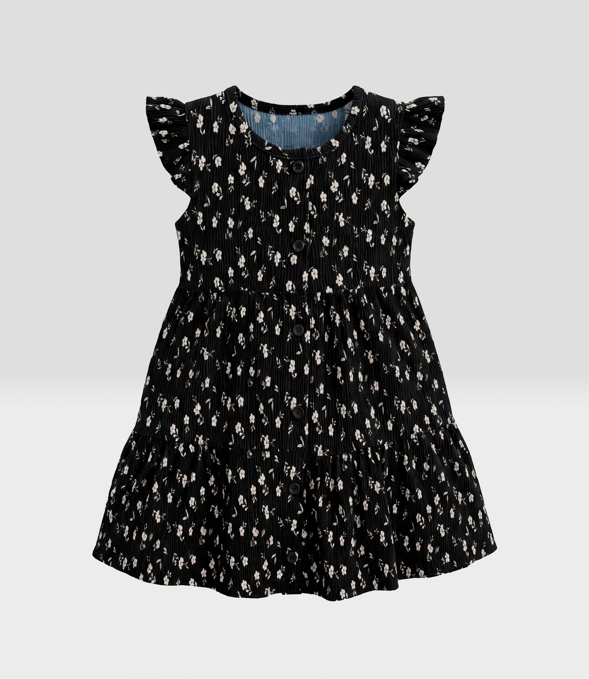 Vestido bebé floreado 3 meses / Negro