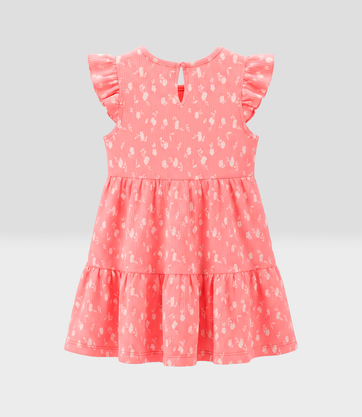 Vestido bebé floreado 3 meses / Coral