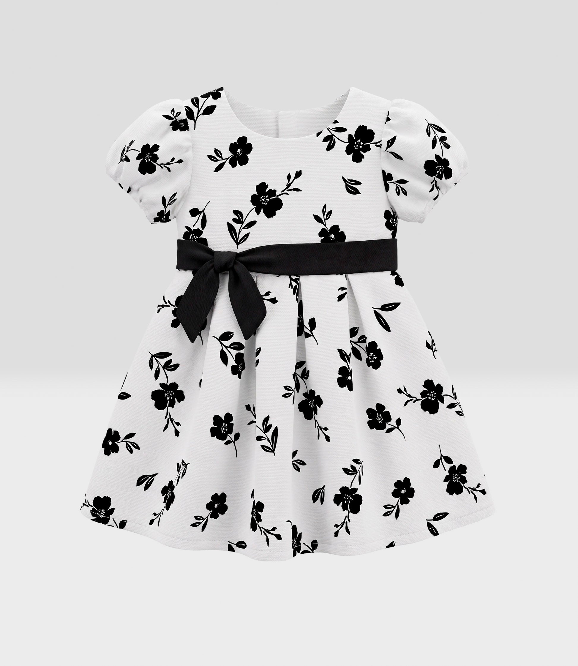 Vestido bebé floreado 3 meses / Negro
