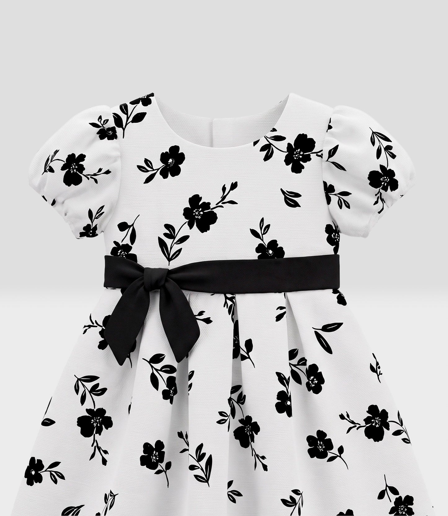 Vestido bebé floreado 3 meses / Negro