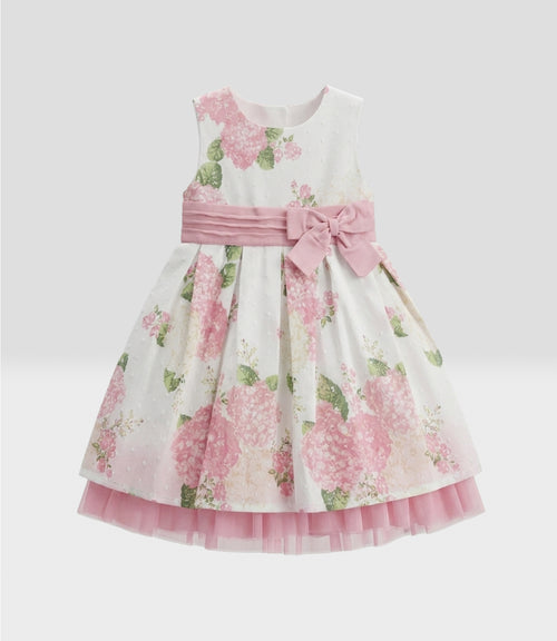 Vestido bebé floreado 3 meses / Palo Rosa