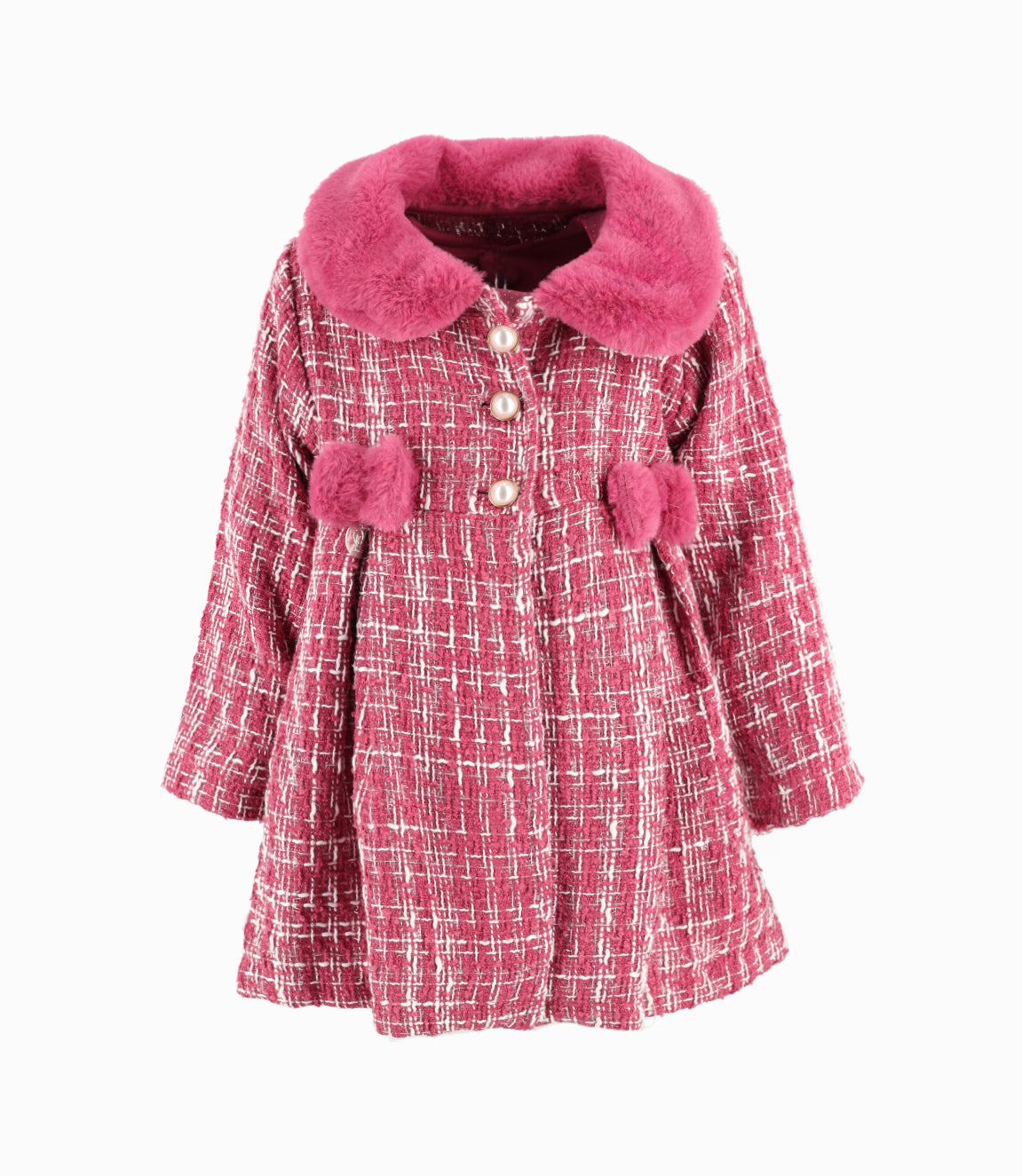 Conjunto bebé niña de vestido y abrigo